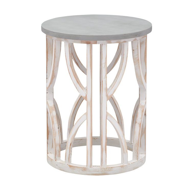 Rosalind Wheeler Oliveros 23.25'' Tall Drum End Table Wayfair